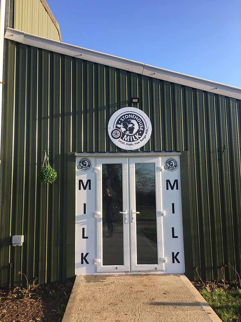 Stonehouse Milk vending shed entrance