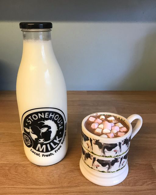 Stonehouse Milk Hot Chocolate. Fresh, local, free range milk.